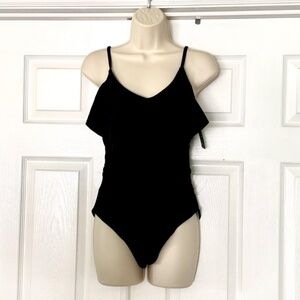 Blooming Jelly Swimsuit One Piece Black Tummy Control Modest Flattering Medium